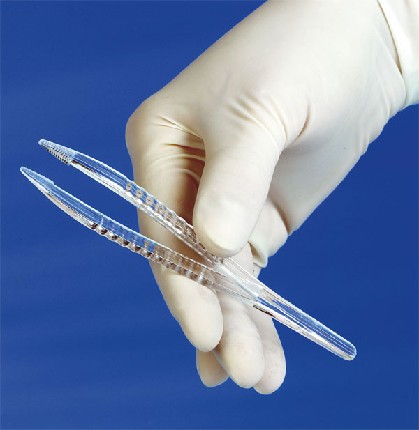 Sterilní plastová anatomická pinzeta, délka 11 cm