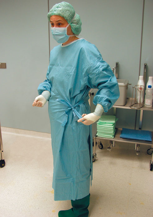 NOBADRESS, sterilní operační plášť, modrý, velikost L
