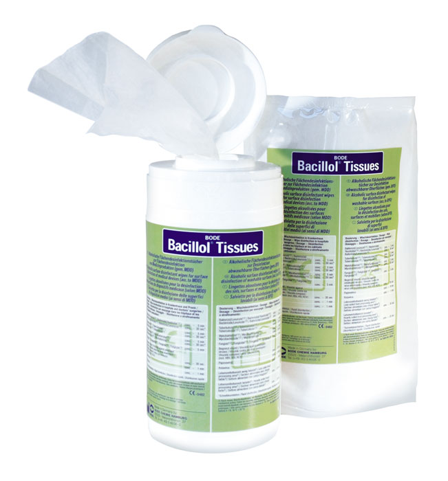 BACILLOL TISSUES, alkoholové dezinfekční ubrousky pro dezinfekci ploch, náhradní náplň 100 ks