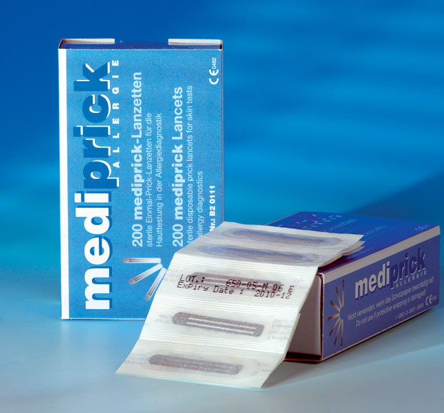 MEDIPRICK, alergologické lancety s krátkým hrotem (0,9 mm), 200 ks