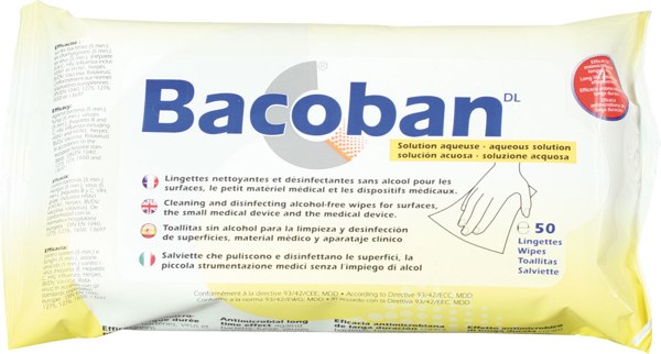 BACOBAN NEALKO TISSUES, nealkoholové ubrousky, 50 ks