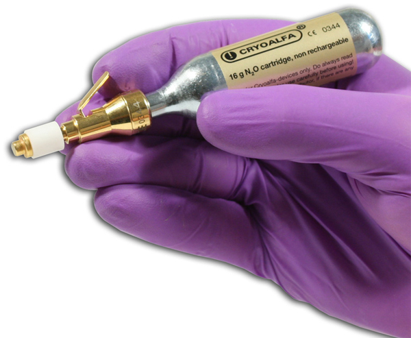 CRYOALFA PEN-COS, kryokosmetický přístroj, souprava s 1 lahvičkou N2O