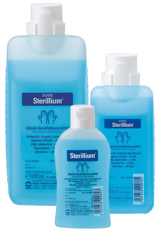 STERILLIUM, účinná dezinfekce rukou, láhev 500 ml