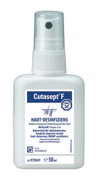 CUTASEPT F, bezbarvý dezinfekční přípravek na kůži, sprej 50 ml