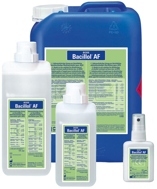 BACILLOL AF, alkoholový prostředek pro rychlou dezinfekci ploch, kanystr 5 litrů