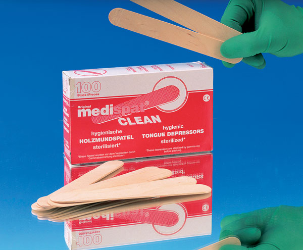 OMNISPAT CLEAN, ústní lopatky dřevěné, sterilizované, ne jednotlivě balené, 100 ks