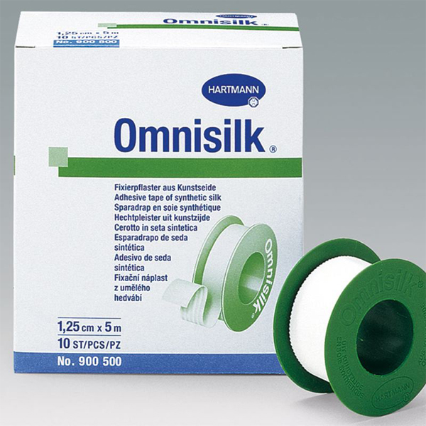 OMNISILK, hypoalergenní fixační náplast, 2,5 cm x 9,2 m