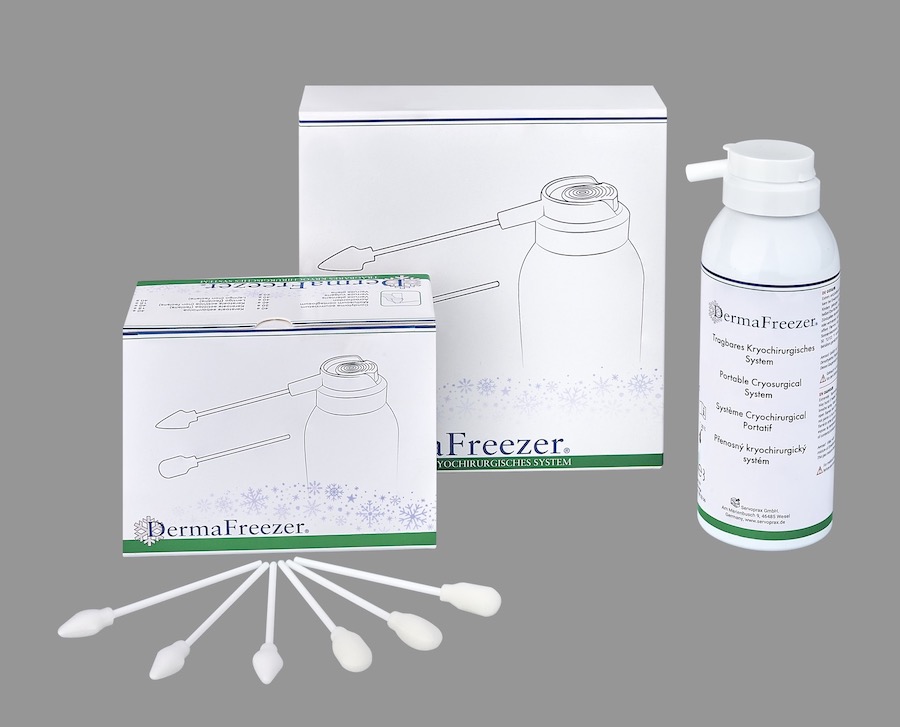 DERMAFREEZER, kryoterapeutická souprava k terapii bradavic, 170 ml, 2x 30 aplikátorů
