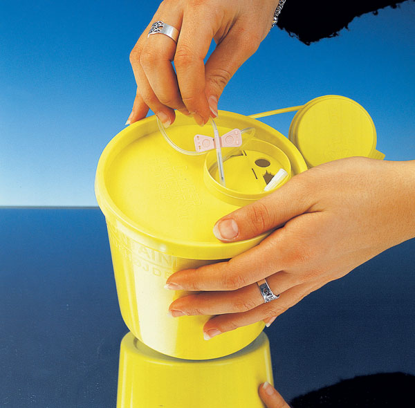 SERVOBOX, nádoba na použité jehly, nádoba žlutá, 100 ml