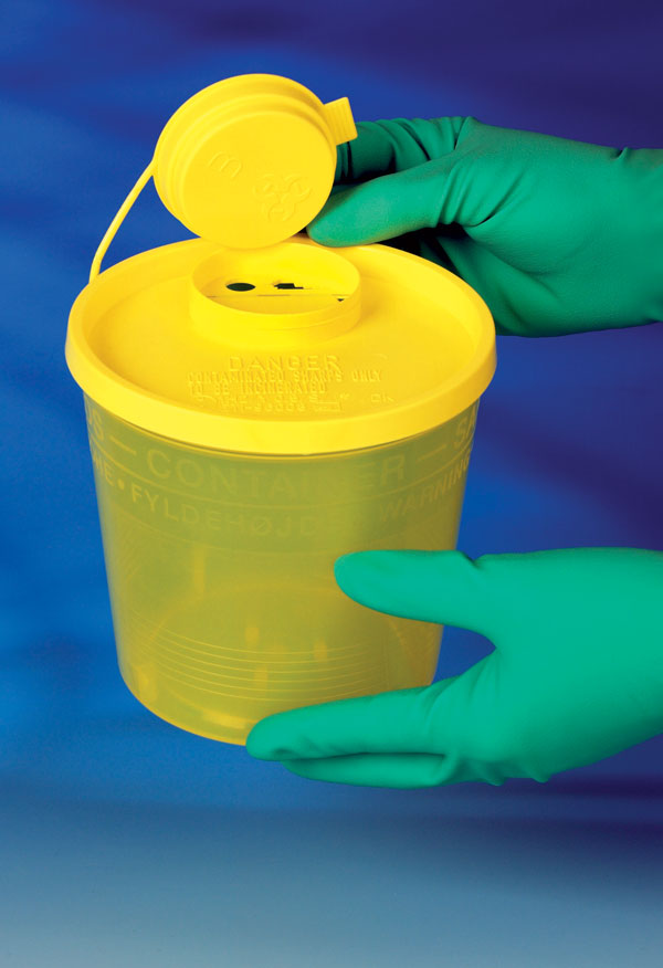 SERVOBOX PLUS, speciální průhledná nádoba na použité jehly a stříkačky, 1700 ml
