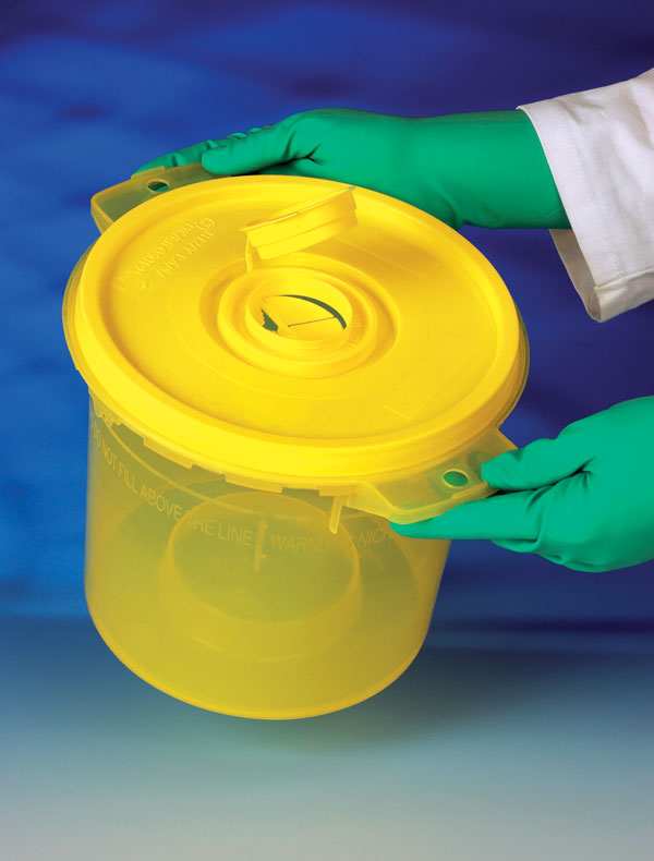 SERVOBOX PLUS, speciální průhledná nádoba na použité jehly a stříkačky, 5000 ml