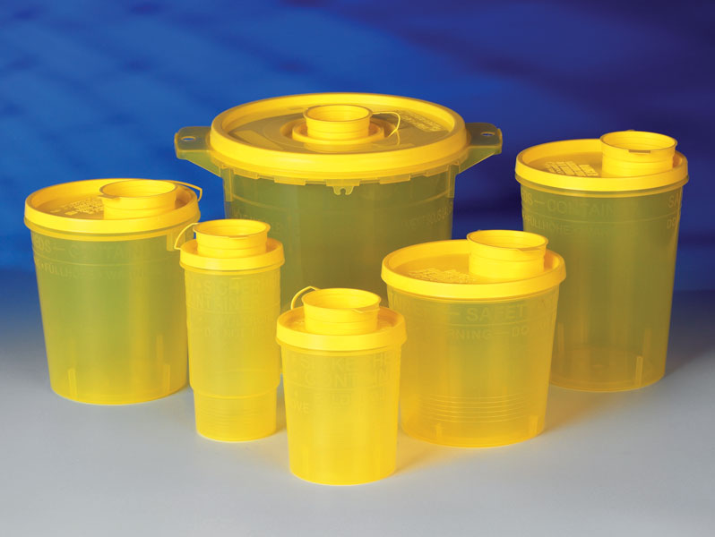 SERVOBOX PLUS, speciální průhledná nádoba na použité jehly a stříkačky, 500 ml