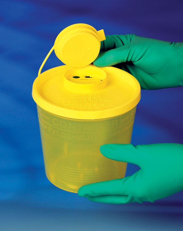 SERVOBOX PLUS, speciální průhledná nádoba na použité jehly a stříkačky, 1500 ml