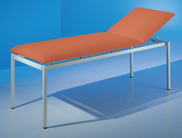 ECONOMUS PLUS, lehátko, konstrukce šedobílá, 195 x 65 cm, výška 65 cm, barva ORANŽOVÁ
