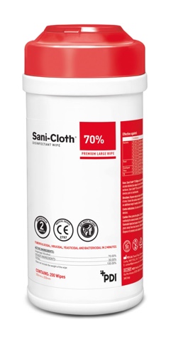 SANI-CLOTH 70, dezinfekční ubrousky na plochy, balení se 125 ks