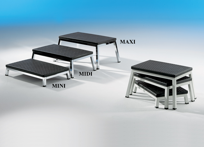 SECUR MAGNUS MIDI, bezpečný schůdek k lehátkům, konstrukce šedobílá, výška 22 cm