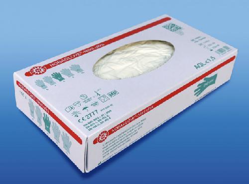 NOBAGLOVE NITRIL ULTRA, nitrilové nepudrované vyšetřovací rukavice, bílé, MEDIUM, 100 ks