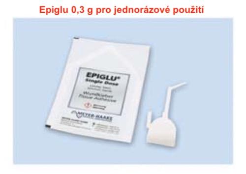 EPIGLU, tkáňové lepidlo, jedna dávka s 0,3 g